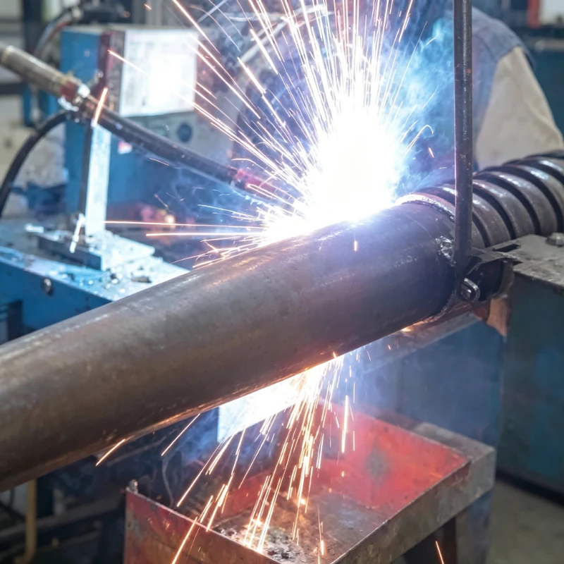 mounting ground screw production step 06 welding point