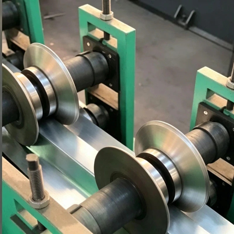 mounting gutter production step 02 cold forming