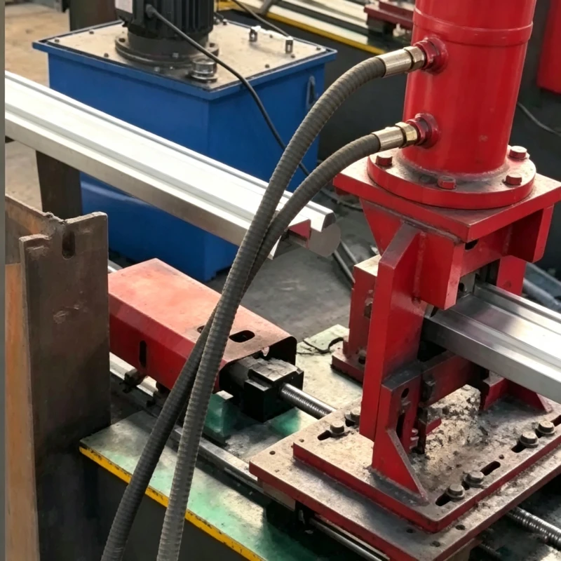 mounting gutter production step 03 cutting